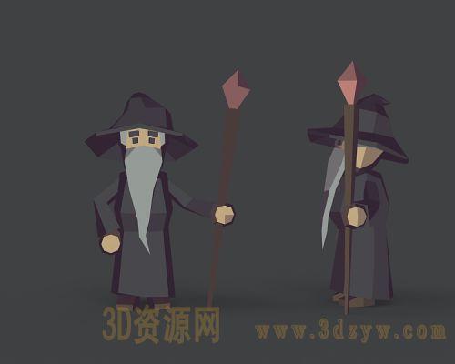 LowPoly风格 巫师