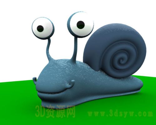卡通蜗牛模型