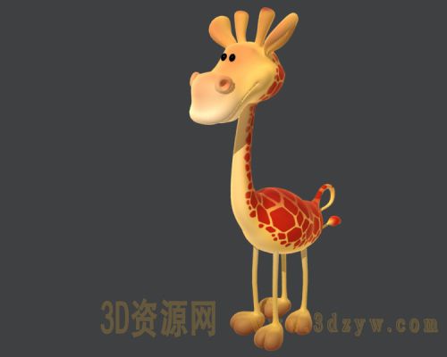 卡通长颈鹿模型