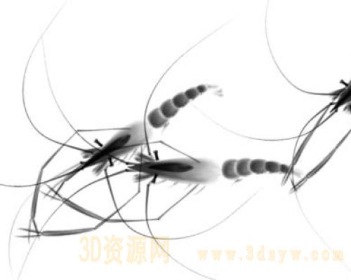 水墨龙虾