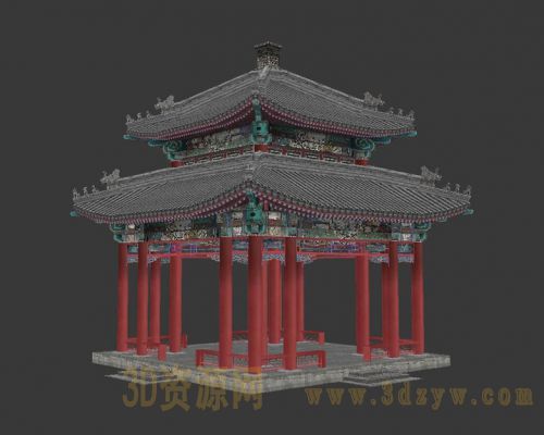 古代亭子  知春亭模型