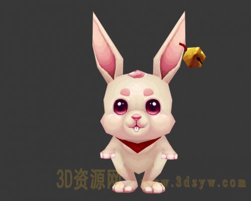 游戏卡通小兔子模型