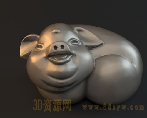 福猪雕塑模型