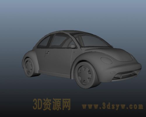 maya 曲面甲壳虫汽车模型