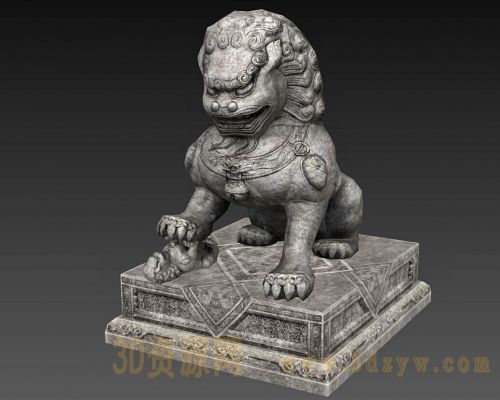 3D石狮子模型