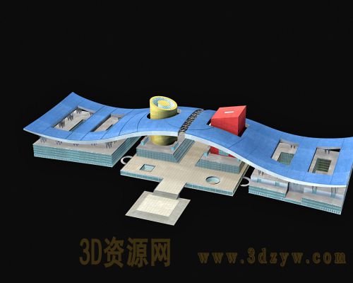 深圳地标建筑 深圳市民中心模型