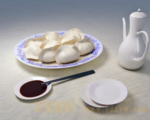 食物模型 水饺 饺子模型