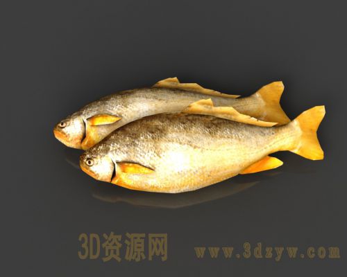 烤全鱼 油炸鱼 鱼肉 食物美食3d模型