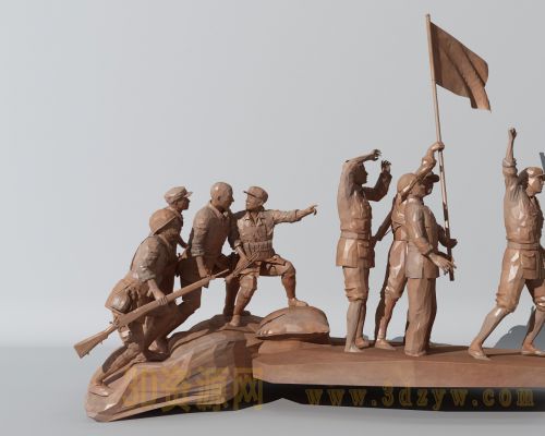 革命战士雕塑模型 革命雕塑摆件