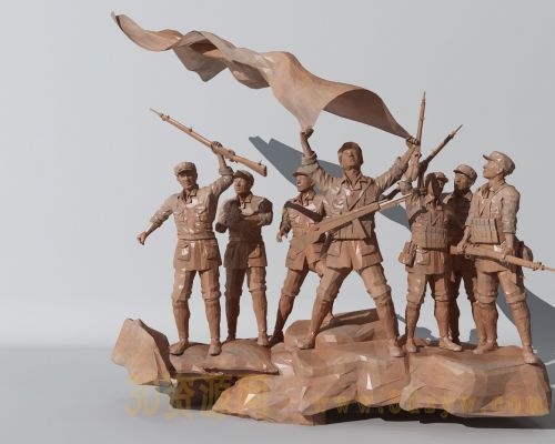 革命战士雕像模型 革命烈士摆件