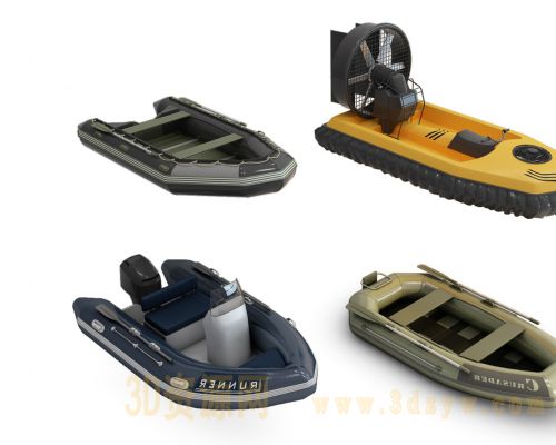 轮船 摩托艇模型 橡皮艇模型