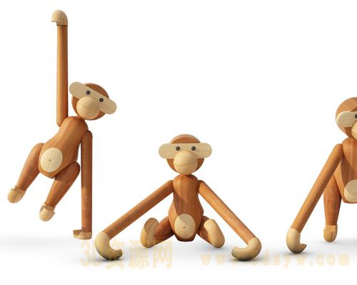 卡通猴子玩具 木猴玩具
