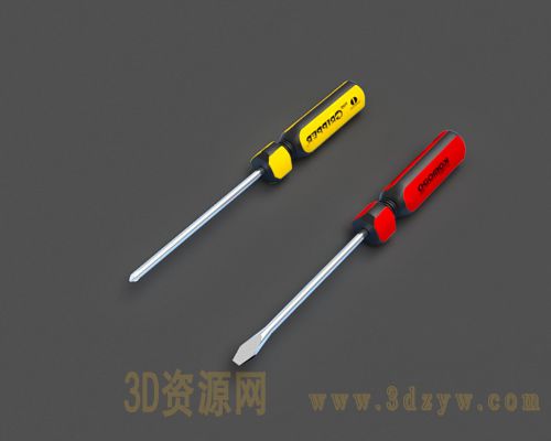 精细螺丝刀3d模型 螺丝刀