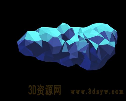 卡通云模型  lowpoly云3d模型 体块云模型