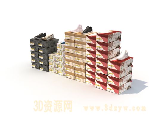 鞋子堆头陈列模型