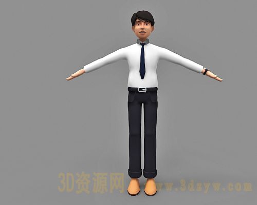 卡通人物模型 卡通大叔 卡通爸爸3d模型