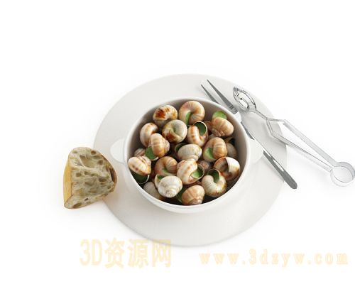 食物模型 蜗牛 面包 美食