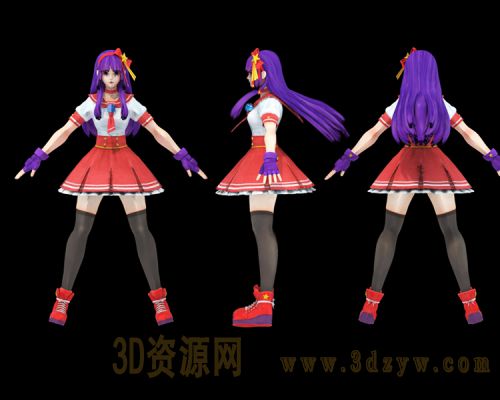 麻宫雅典娜3d模型 拳皇14雅典娜模型