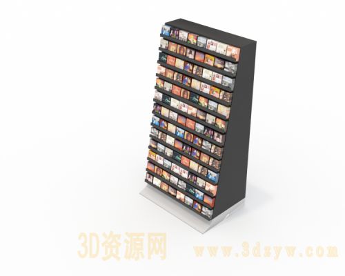 超市书架模型 书籍展架