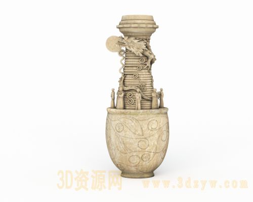 古代陶器罐子模型 古代文物器皿