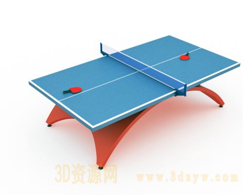 乒乓球案3d模型 乒乓球桌 乒乓球台模型