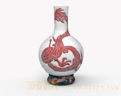 瓷器花瓶模型