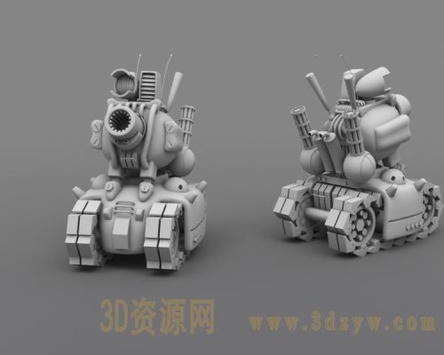 合金弹头坦克模型 Q版小坦克