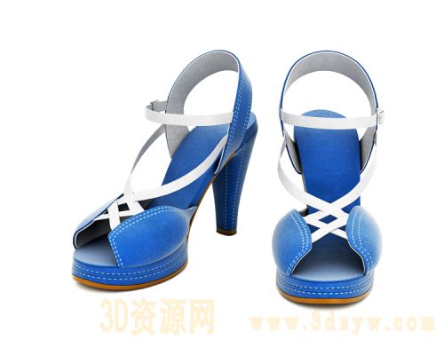 女士凉鞋模型 鞋子3d模型