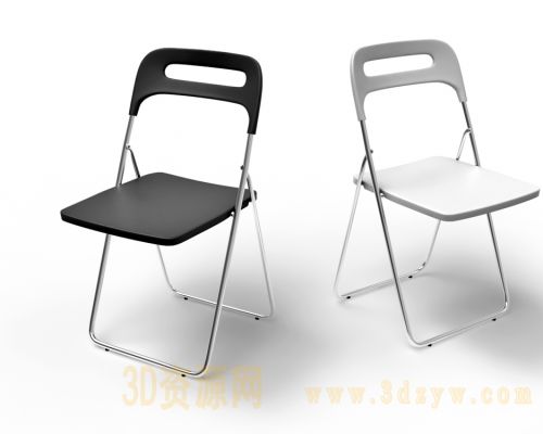 折叠办公椅模型 折叠椅模型 椅子
