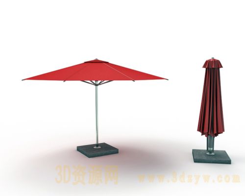 室外遮阳伞模型 遮阳伞3d模型