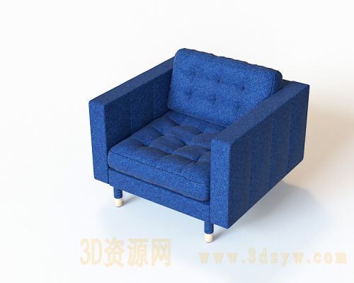 单人沙发模型 沙发3d模型