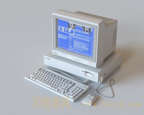 老式电脑模型 电脑3d模型
