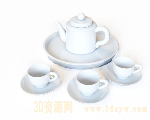 茶具模型 茶壶茶杯模型