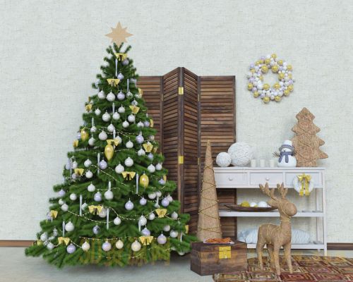 圣诞节饰品模型  圣诞树模型