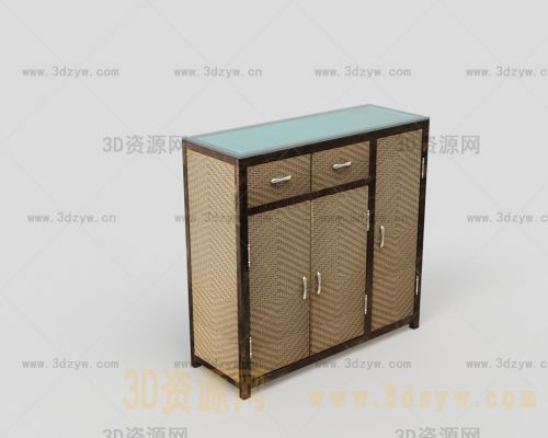 古典储物柜模型