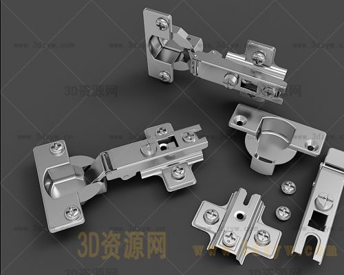 柜子铰链模型  合页 不锈钢液压阻尼缓冲铰链 飞机合页
