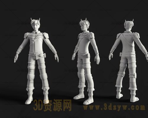 卡通男角色模型 男人 卡通男人