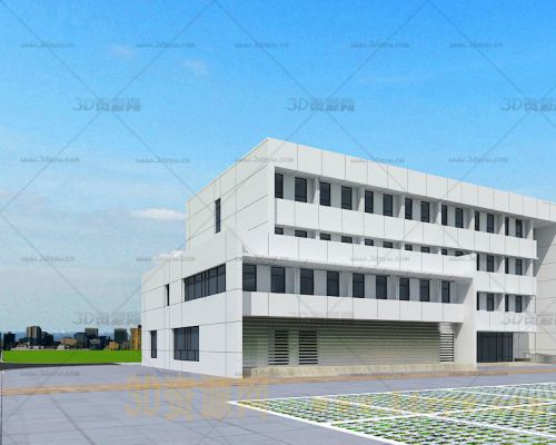 办公楼模型 现代建筑