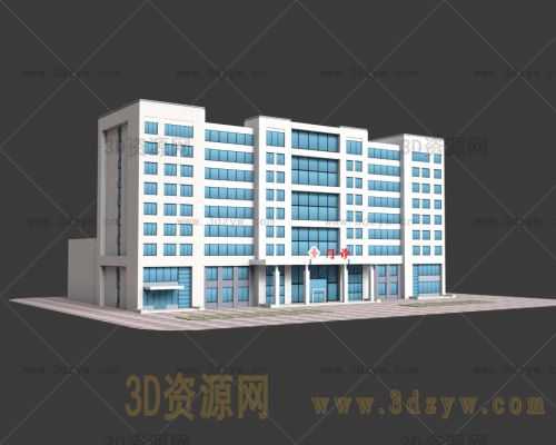 医院大楼模型 医院模型 现代建筑