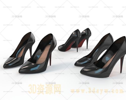 女士高跟鞋模型 鞋子
