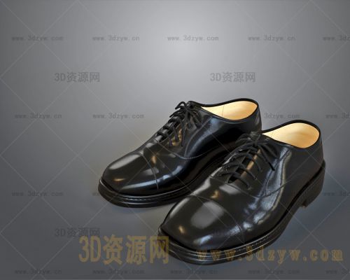 男士皮鞋模型 商务皮鞋 鞋子模型