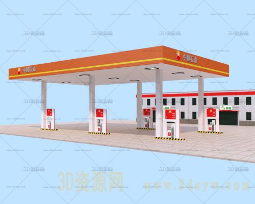 加油站模型 中国石油