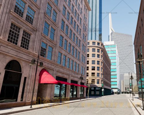 城市街道模型 城市 高楼大厦